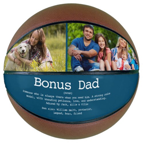 Bonus Dad Stepdad Definition Photo Blue Basketball