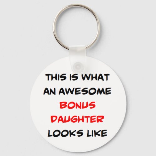 bonus daughter awesome keychain