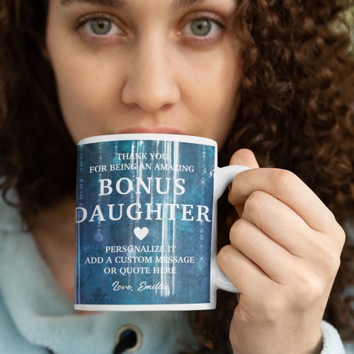 Bonus Daughter Thank You Heartfelt Message Custom Coffee Mug