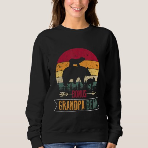 Bonus Grandpa Bear Bonus Grandpa Family Vintage Fa Sweatshirt