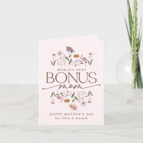 Bonus Mom 2 Photo Mothers Day Card