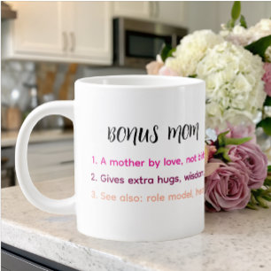 Bonus Mom Definition Quote Giant Coffee Mug