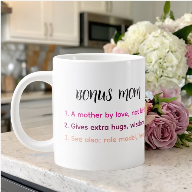 Bonus Mom Definition Quote Giant Coffee Mug (Creator Uploaded)