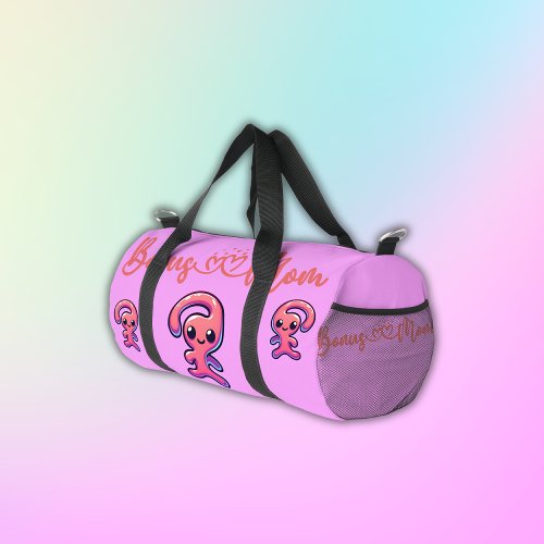 Bonus Mom _ Modern in Pink  Duffle Bag