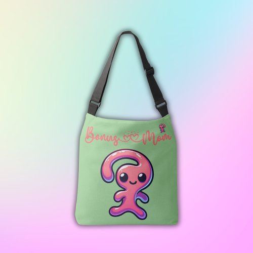 Bonus Mom _ Modern in Pink  Green  Crossbody Bag