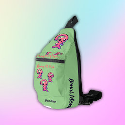 Bonus Mom - Modern in Pink &amp; Green | Sling Bag