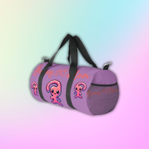 Bonus Mom _ Modern in Pink  Purple  Duffle Bag