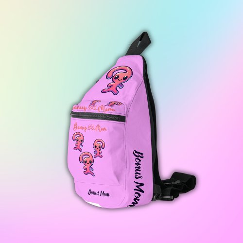 Bonus Mom _ Modern in Pink  Sling Bag