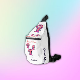 Bonus Mom - Modern in Pink &amp; white | Sling Bag