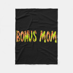 Bonus Mom Of Both Half Sketll Softll Birthday Boy Fleece Blanket