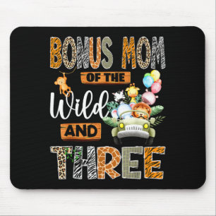 Bonus Mom Of The Wild & Three 3rd Birthday Boy Mouse Pad
