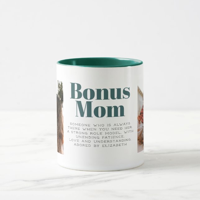 Bonus Mom Typography Customized  Mug (Center)
