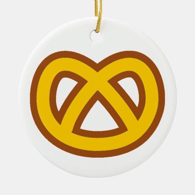 Bonus Pretzel Ceramic Ornament (Front)
