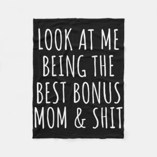 Bonus Step Mom Mothers Day From Stepdaughter Steps Fleece Blanket