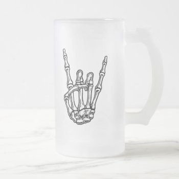 Bony Rock Hand Frosted Glass Beer Mug by kbilltv at Zazzle