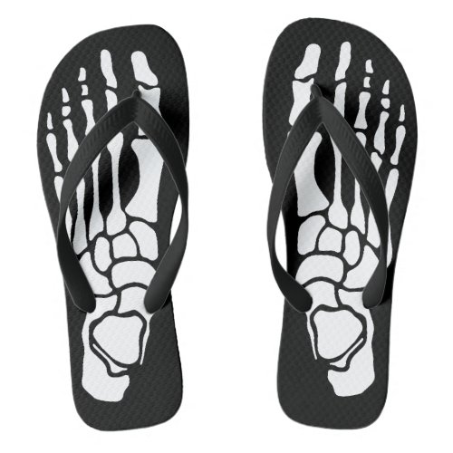 Bony Skeleton Feet Flip Flops