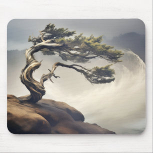 Bonzai Plant Wind Tranquil Peaceful Nature Serene Mouse Pad