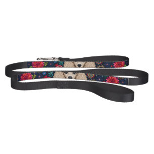 Boo22 Artist Poodle Boho Floral – Colorful Poodle Pet Leash