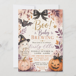 Boo! A Baby Is Brewing Baby Shower Invitation