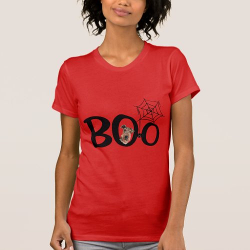 Boo Airedale Terrier T_Shirt