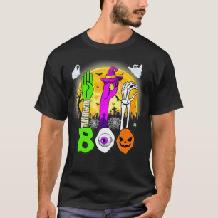 Boo American Sign Language ASL Deaf Halloween Cost T-Shirt