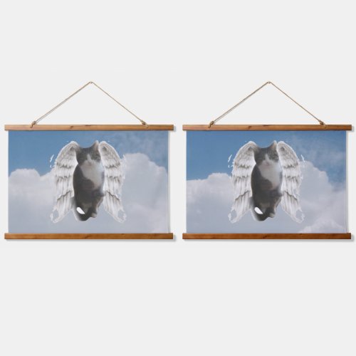 Boo Angel 914 cm x 66 cm Horizontal Wood Topped  Hanging Tapestry