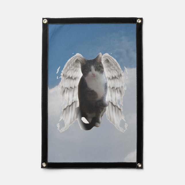 Boo Angel Rectangle Pennant with Grommets (Front)