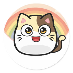 Boo as Cat Design Products Classic Round Sticker