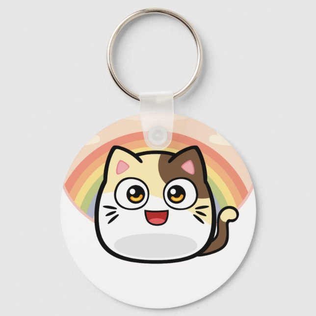 Boo as Cat Design Products Keychain (Front)