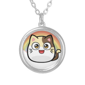 Boo as Cat Design Products Silver Plated Necklace