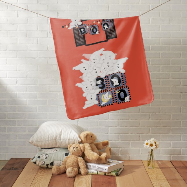 Boo Baby Halloween Baby Blanket (In Situ)