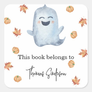 Boo - baby shower bookplate