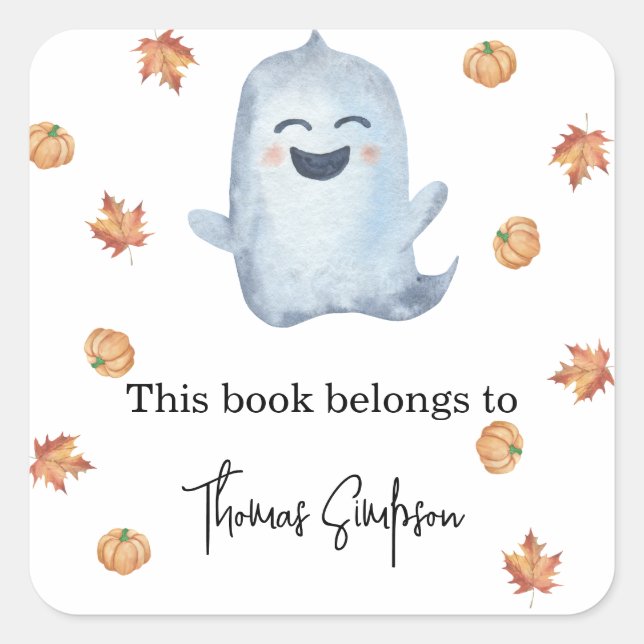 Boo - baby shower bookplate (Front)