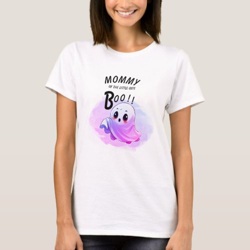 Boo Baby Shower Halloween Deep Purple Themed Party T_Shirt