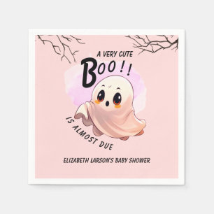 Boo Baby Shower Halloween Pink themed Cute Party Napkins