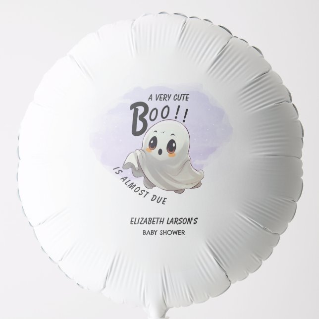 Boo Baby Shower Halloween themed Cute Party Balloon (Front)