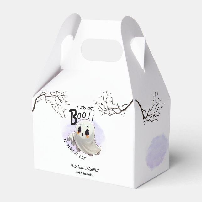 Boo Baby Shower Halloween themed Cute Party Favor Boxes (Front Side)