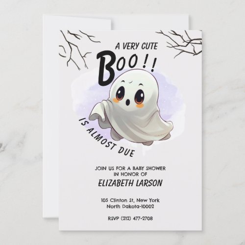 Boo Baby Shower Halloween themed Cute Party Invitation