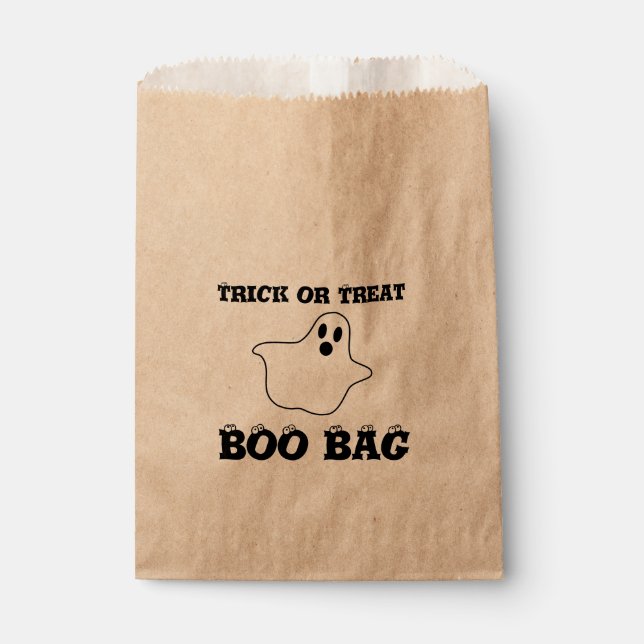Boo Bag Halloween Kraft Favor Bag (Front)