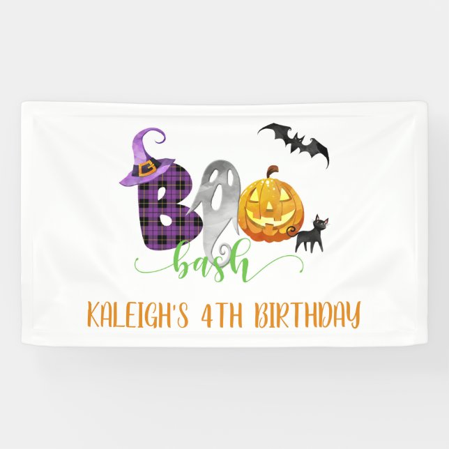 Boo Bash Birthday Banner (Horizontal)