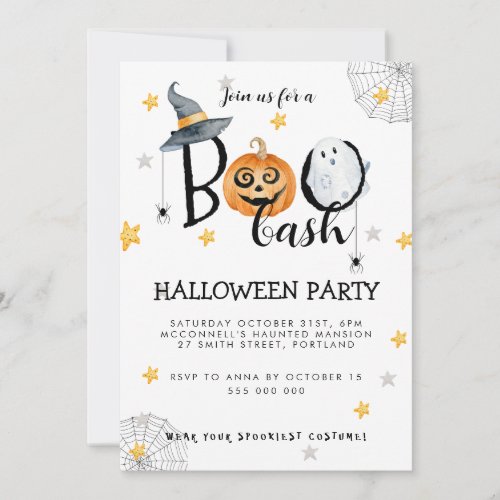 Boo Bash Halloween Party Invitation 