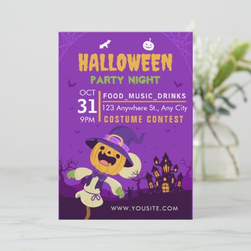 Boo Bash Halloween Party InvitationCostume Party  Invitation