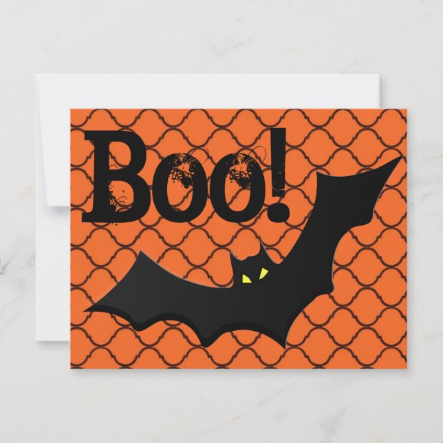 Boo! Bat Halloween Party Invitation (Front)