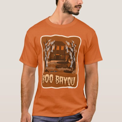 Boo Bayou Haunted Halloween Cartoon T_Shirt