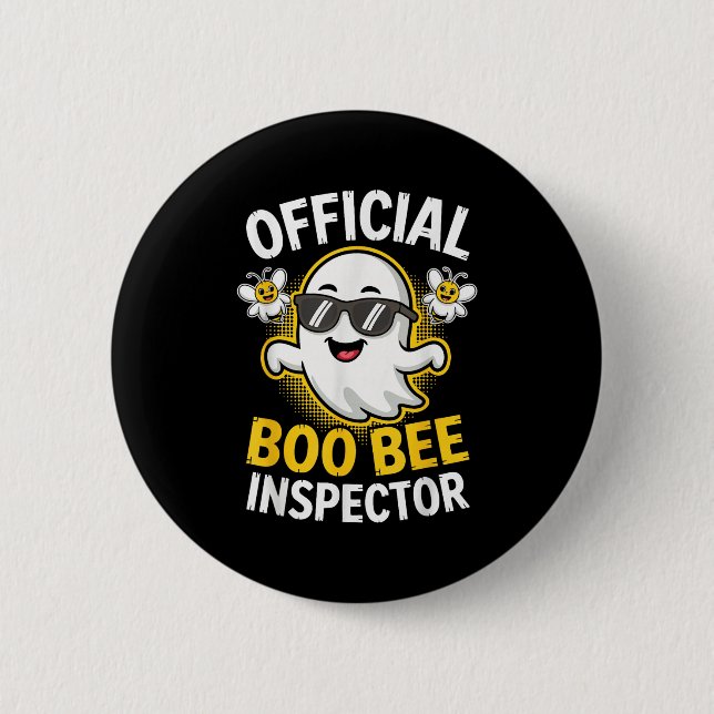 Boo Bee Inspector Shirt Men Women Halloween Costum Button (Front)