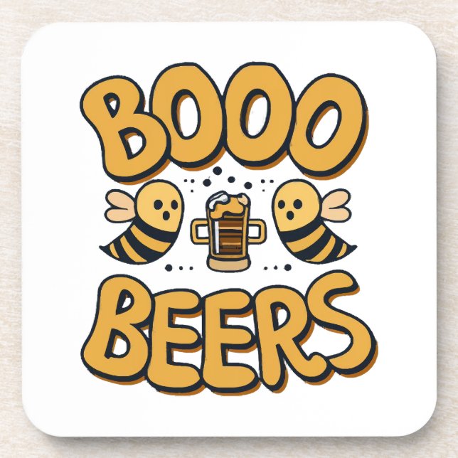 Boo Bees Beverage Coaster (Front)