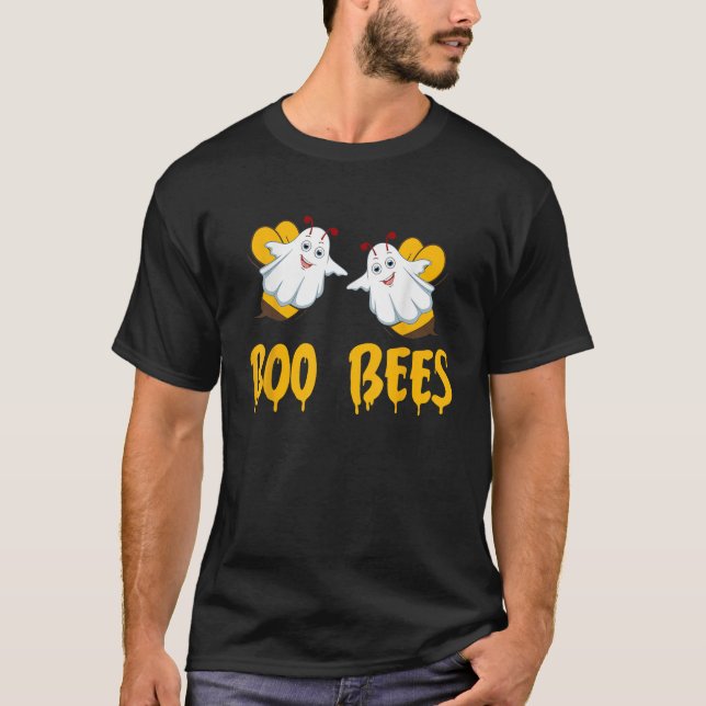 Boo Bees Funny Couples Halloween Costume T-Shirt (Front)