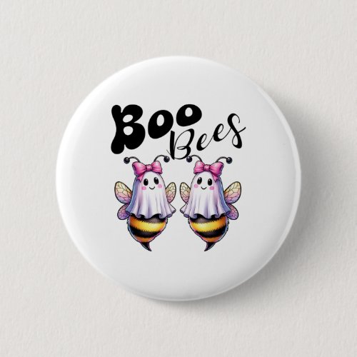 Boo Bees Ghost Bee Halloween Costume Women Funny  Button