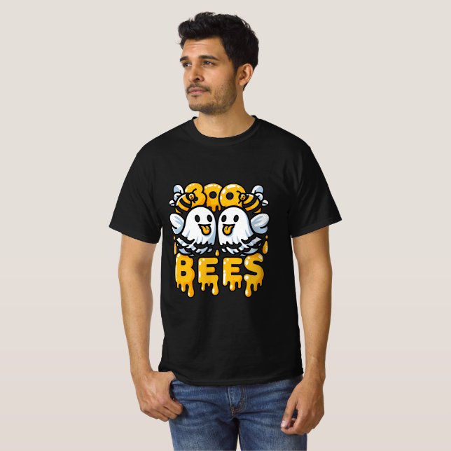 Boo Bees Halloween Ghosts and Bees  T-Shirt (Front Full)