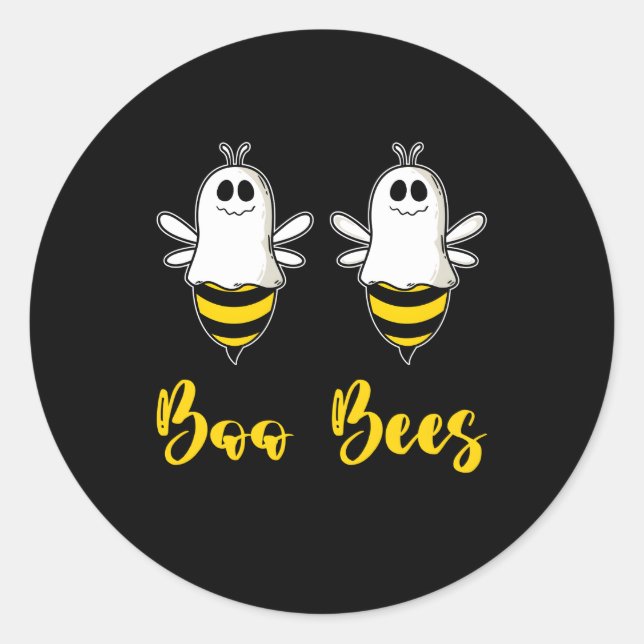Boo Beez Bee Halloween Bees Classic Round Sticker (Front)